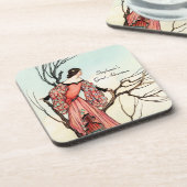 Antike Märchenprinzessin Fantasie-Geschichtenbuch Getränkeuntersetzer (Linke Seite)