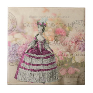 Antike Marie Antoinette Keramikfliese