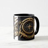 Antike maritim Kompass Navigationsinstrumente .. Tasse (VorderseiteRechts)