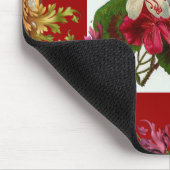 Antike Mauspad Rot floral (Ecke)