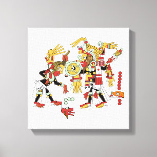 Antike Maya Mesoamerican Art Wrapped Canvas Leinwanddruck