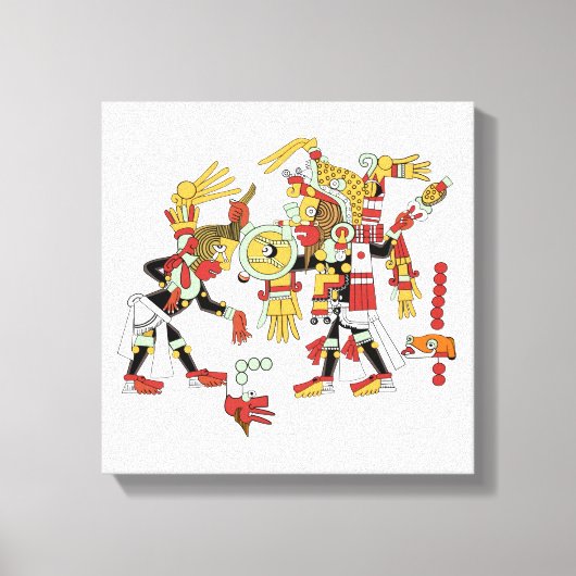 Antike Maya Mesoamerican Art Wrapped Canvas Leinwanddruck (Vorderseite)