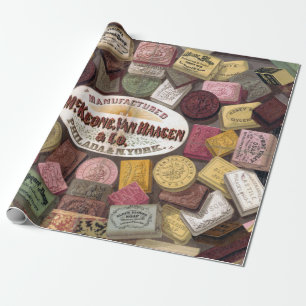 Antike McKeone van Haagen Seifenwerbung Geschenkpapier