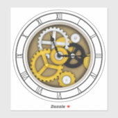 Antike Mechanik mit Trompe L'oeil Gears Decal Aufkleber (Blatt)