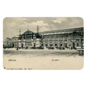 Antike Mechelen Neuenaissance Bahnhof Magnet