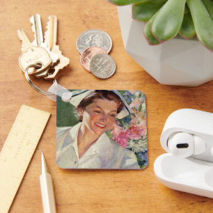 Antike Medizin, glückliche Krankenschwester in Uni Schlüsselanhänger