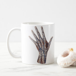 Antike Medizin, menschliche Anatomie Hand Finger Kaffeetasse