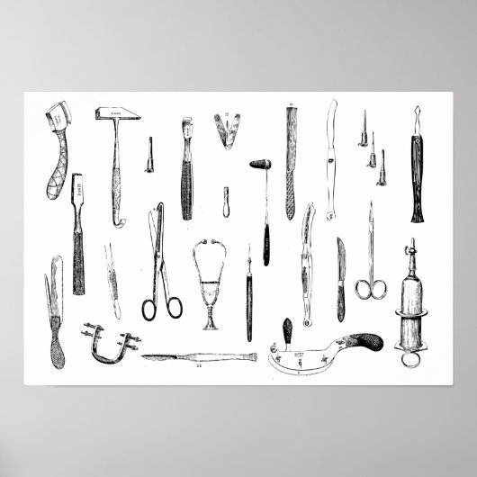 Antike medizinische Instrumente Poster (Vorne)