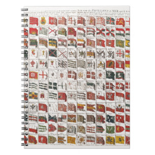 Antike Meeresflaggen der Welt Poster Notizblock