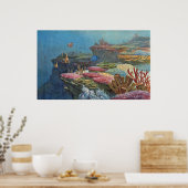 Antike Meereskoralle Antiquitätenwerbung Poster (Küche)