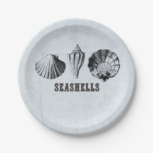 Antike Meeresmuscheln Pappteller (Vorderseite)