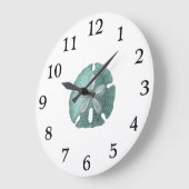 Antike Meersand-Dollar-Illustration Große Wanduhr (Winkel)