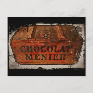 Antike Menier-Schokoladenkiste Postkarte