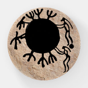 Antike Menschen und Rock Petroglyphen Briefbeschwerer
