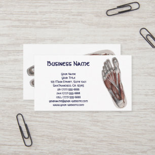 Antike menschliche Anatomie Fuß Füße Podologie Visitenkarte