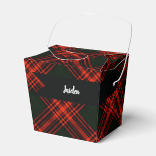 Antike Menzies Hunting Tartan Plädoyer Geschenkschachtel