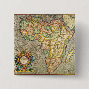 Antike Mercator-Weltkarte von Afrika aus dem Jahr Button
