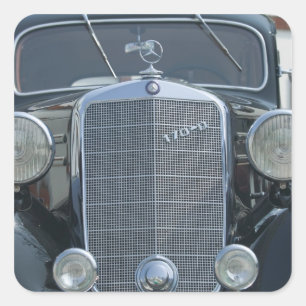 antike Mercedes 2 Quadratischer Aufkleber
