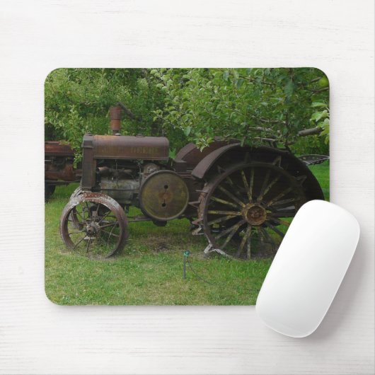 Antike Metallrad-Traktoren Mousepad (Mit Mouse)