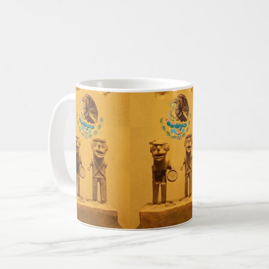 Antike Mexiko-Tasse Kaffeetasse (Vorderseite Links)