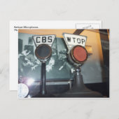 Antike Mikrofone Postkarte (Vorne/Hinten)