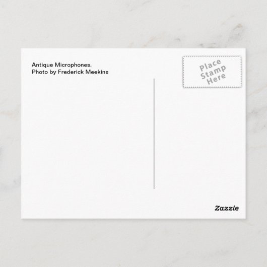 Antike Mikrofone Postkarte (Rückseite)