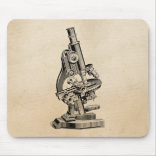 Antike Mikroskop-Illustration Retro Steampunk Mousepad