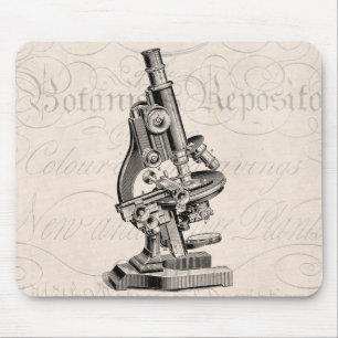 Antike Mikroskop-Illustration Retro Steampunk Mousepad