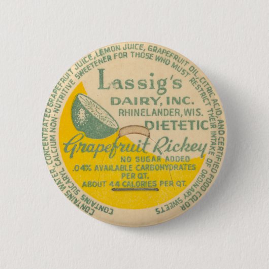 Antike Milchflaschen-Verschlusskappe Button (Vorderseite)