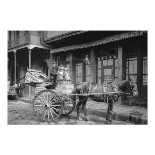 Antike Milchlieferung in New Orleans Fotodruck