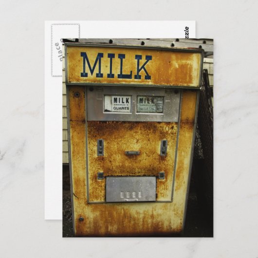Antike Milchmaschine Postkarte (Vorne/Hinten)