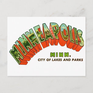 Antike Minneapolis-Postkarte Postkarte