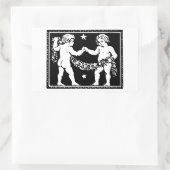 Antike mittelalterliche Renaissance Zodiac Gemini Rechteckiger Aufkleber (Tasche)
