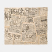 Antike Mode: Werbeseiten in Zeitungen Fleecedecke (Vorderseite (Horizontal))