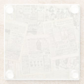 Antike Mode: Werbeseiten in Zeitungen Glasuntersetzer (Rückseite)