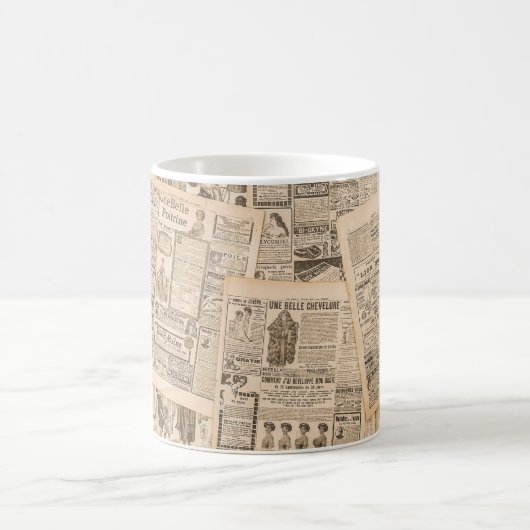 Antike Mode: Werbeseiten in Zeitungen Kaffeetasse (Mittel)