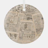 Antike Mode: Werbeseiten in Zeitungen Ornament Aus Glas (Vorderseite)