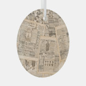 Antike Mode: Werbeseiten in Zeitungen Ornament Aus Glas (Vorderseite Rechts)