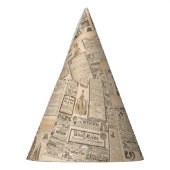 Antike Mode: Werbeseiten in Zeitungen Partyhütchen (Links)