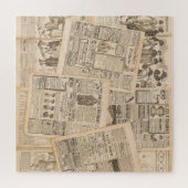 Antike Mode: Werbeseiten in Zeitungen Puzzle (Horizontal)