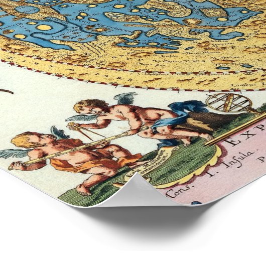 Antike Mondkarte Poster (Ecke)