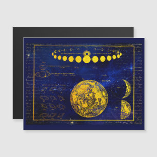 Antike Mondphasen Saturn Jupiter Venus Magnetkarte