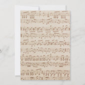 Antike Musik Barockhochzeit Einladung (Rückseite)