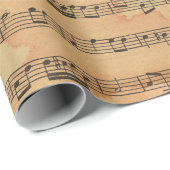 Antike Musik Geschenkpapier (Rolleneckpunkt)
