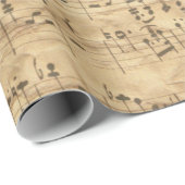 Antike Musik Geschenkpapier (Rolleneckpunkt)