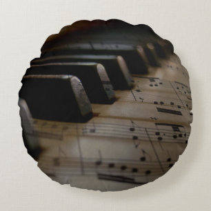 Antike Musik Piano-Tasten-USB-Stick Rundes Kissen