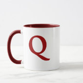 Antike mutige "des Buchstabe-Q" "Matt " Tasse (Links)
