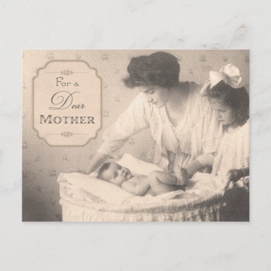 Antike Mutter mit Kindern Postkarte (Vorderseite)
