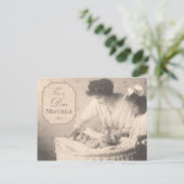 Antike Mutter mit Kindern Postkarte (Stehend Vorderseite)