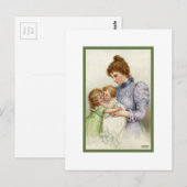 Antike Mutter mit Kindern Postkarte (Vorne/Hinten)